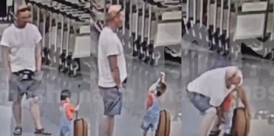 BRUTAL ATAQUE DE UN HOMBRE QUE DEJÓ A UN NIÑO DE UN AÑO EN COMA EN AEROPUERTO DE MOSCÚ, RUSIA