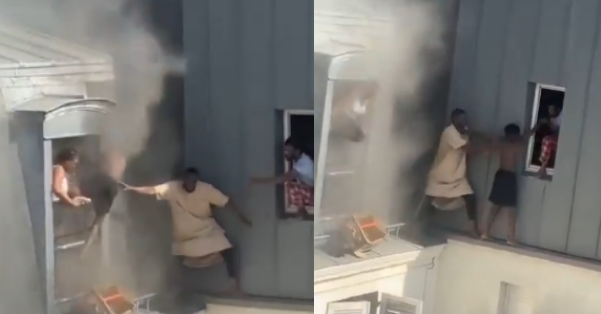 UN HOMBRE SALVA HEROICAMENTE A 6 PERSONAS ATRAPADAS EN UN INCENDIO EN EL SÉPTIMO PISO DE UN EDIFICIO