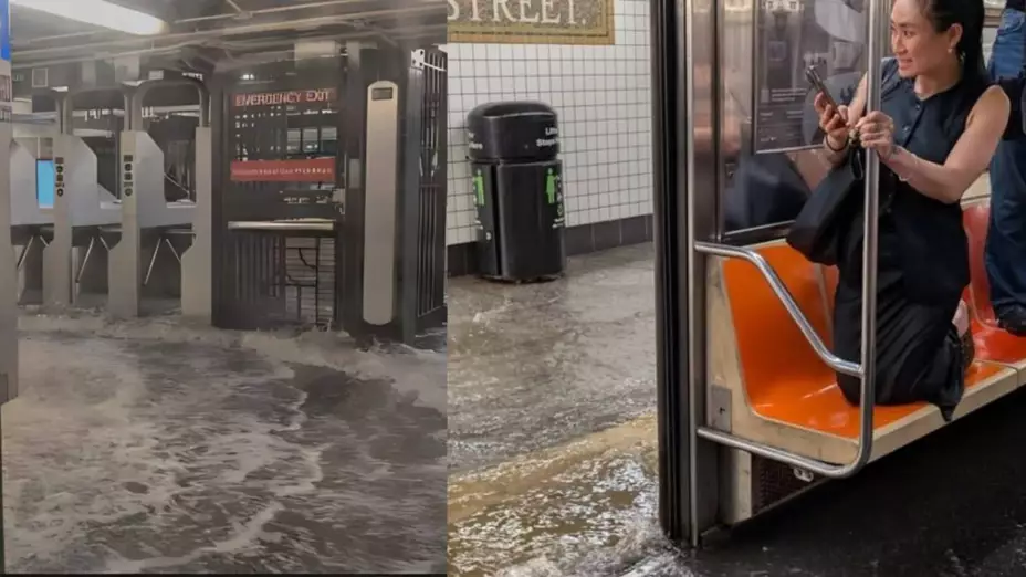 APOCALIPTICAS INUNDACIONES EN METRO DE NEW YORK. LLUVIAS AFECTAN TODA LA COSTA ESTE