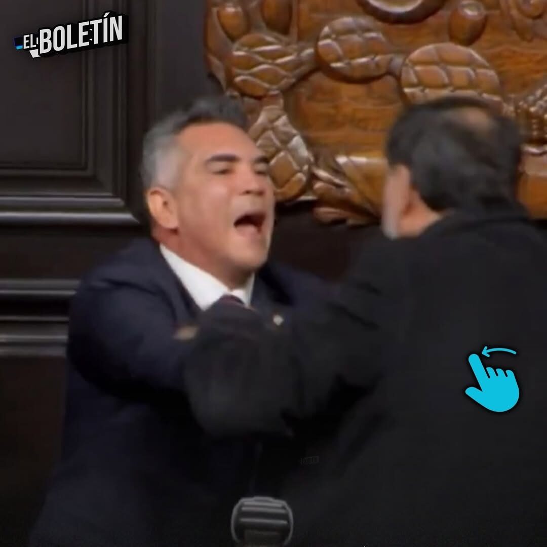 PRESIDENTE DEL SENADO DE MÉXICO Y SENADOR DE PARTIDO DE OPOSICIÓN SE ENFRENTAN A GOLPES EN PLENO SENADO