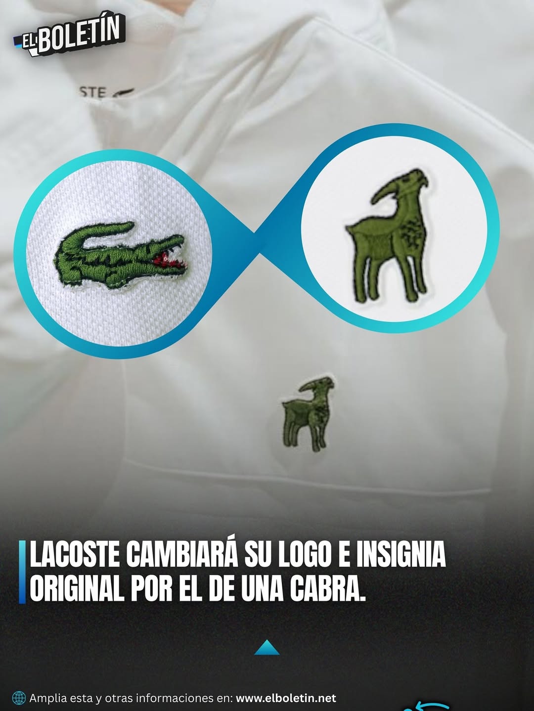 LACOSTE CAMBIARÁ SU LOGO E INSIGNIA ORIGINAL POR EL DE UNA CABRA.