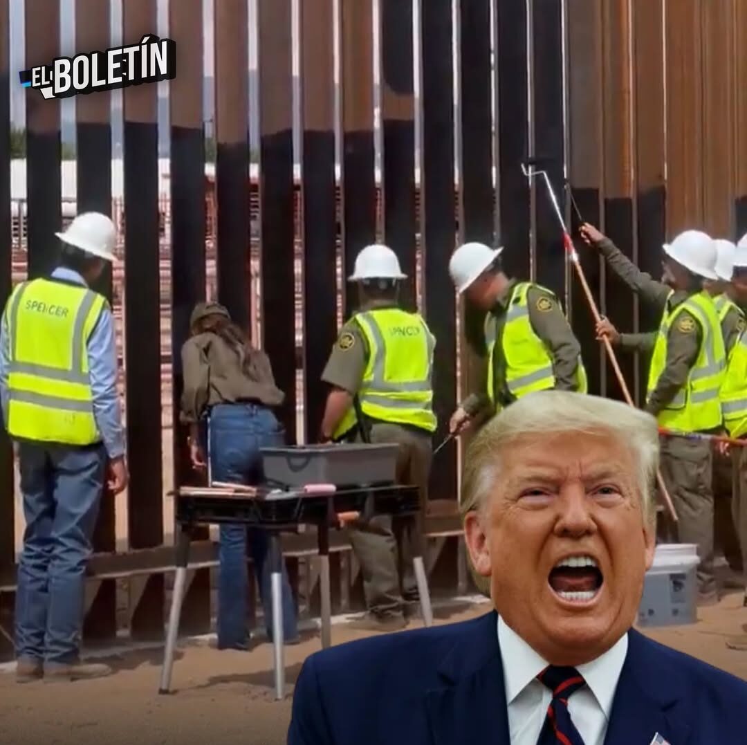 TRUMP ORDENÓ PINTAR DE NEGRO EL MURO FRONTERIZO PARA QUE EL SOL LO CALIENTE Y SEA “MÁS DIFÍCIL DE ESCALAR”.