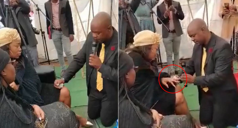 UN PASTOR SUDAFRICANO PROPONE MATRIMONIO A UNA MUJER DURANTE EL FUNERAL DE SU ESPOSO FALLECIDO.
