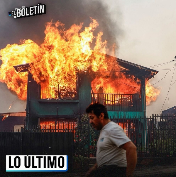 IMPACTANTES IMÁGENES DE LOS FEROCES INCENDIOS QUE HAN AFECTADO EL SUR DE CHILE Y QUE HAN PROVOCADO 18 FALLECIDOS Y MILES DE DESPLAZADOS”